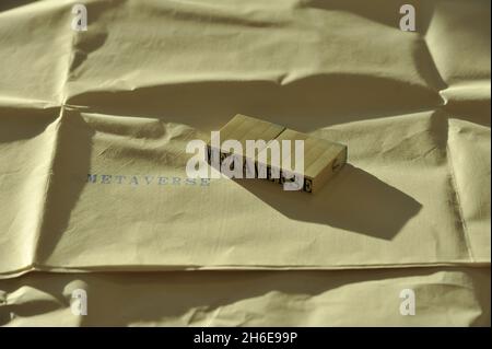 metaverse Wortstempel Stockfoto