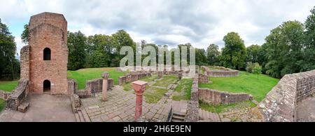 Klosterruine bei Heidelberg Deutschland - Kloster Ruine Panorama Stockfoto