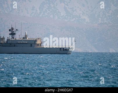 Kriegsschiff der hellenischen Marine Stockfoto