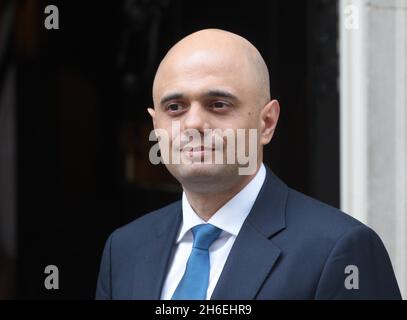 Der neue Kultursekretär Sajid Javid hat heute in der Downing Street ein Bild gemacht. Er ersetzt Maria Miller, die nach einem Spesenstreit aus dem Amt zurückgetreten ist. Stockfoto