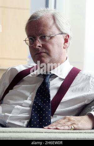 John Varley im Barclay Banks HQ in Canary Wharf, als er Chief Executive der Bank war. Barclays und John Varely wurden wegen der Geschäfte der Bank im Krisenzeitalter mit Katar angeklagt. Stockfoto