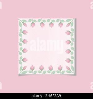 Aquarell natürliche Blume und verlassen Set-Design Stock Vektor