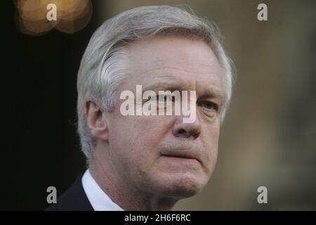 Aktenfoto vom 17/10/2005 von David Davis im Unterhaus, wo er, zusammen mit den drei anderen konservativen Führungsanwärtern, einen 20-minütigen Zeitfenster erhielt, um unentschlossene Parlamentsabgeordnete vor der morgigen Runde-1-Abstimmung zu treffen. Stockfoto