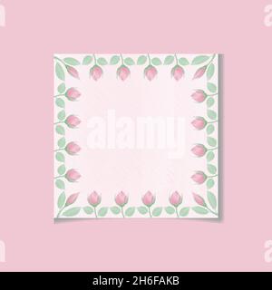 Aquarell natürliche Blume und verlassen Set-Design Stock Vektor