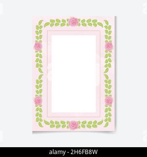 Aquarell natürliche Blume und verlassen Set-Design Stock Vektor