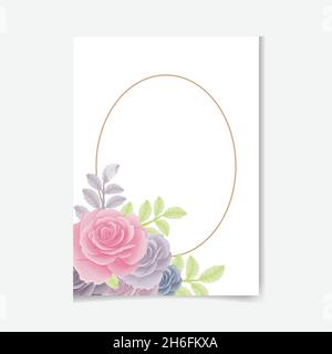 Aquarell natürliche Blume und verlassen Set-Design Stock Vektor