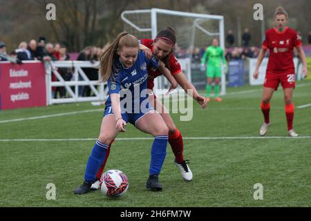 DURHAM CITY, GBR. 14. NOVEMBER während des FA Women's Championship-Spiels zwischen dem FC Durham Women und Liverpool im Maiden Castle, Durham City, am Sonntag, dem 14. November 2021. (Kredit: Mark Fletcher | MI News) Kredit: MI Nachrichten & Sport /Alamy Live News Stockfoto