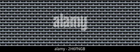 3D Rendering eines Metall-Webhintergrunds. Stockfoto