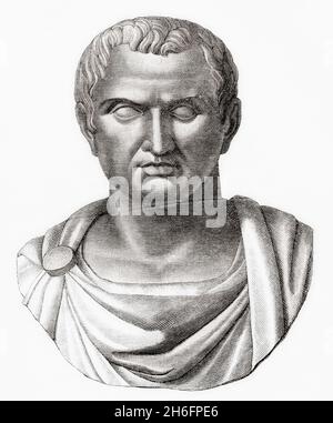 Marcus Antonius, 83 v. Chr. – 30 v. Chr., aka Mark Antony oder Anthony. Römischer Politiker und General. Aus Cassells Illustrated Universal History, veröffentlicht 1883. Stockfoto