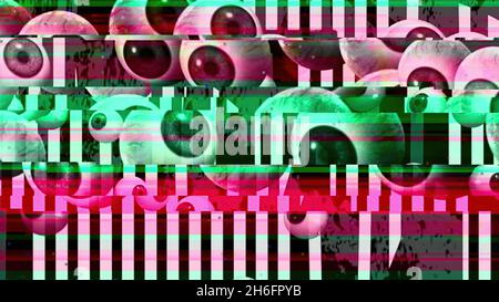 3d-Abbildung - Digital TV schlechte Signalübertragung Stockfoto