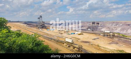 Garzweiler.Kohlebergbau in Deutschland, NRW, Nordrhein-westfalen Stockfoto