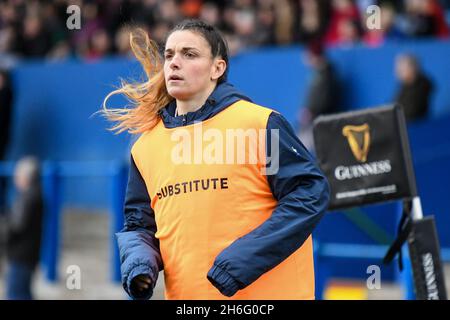 Cardiff, Wales. 23. Februar 2020. Laure Touye aus Frankreich während des Six Nations Championship-Spiels der Frauen zwischen Wales und Frankreich im Cardiff Arms Park in Cardiff, Wales, Großbritannien, am 23. Februar 2020. Quelle: Duncan Thomas/Majestic Media/Alamy Live News. Stockfoto