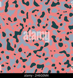 Nahtloser abstrakter Non-Print, der an ein fremdartig gefärbtes Oberflächenmuster für Tierhaut erinnert. Stockfoto