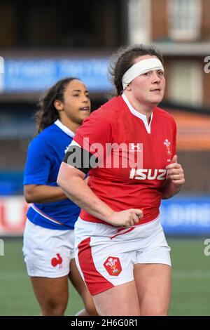 Cardiff, Wales. 23. Februar 2020. Cerys Hale von Wales beim Six Nations Championship-Spiel der Frauen zwischen Wales und Frankreich im Cardiff Arms Park in Cardiff, Wales, Großbritannien, am 23. Februar 2020. Quelle: Duncan Thomas/Majestic Media/Alamy Live News. Stockfoto