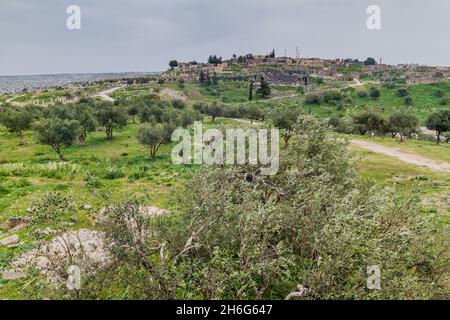 Uralte Ruinen von Umm Qais, Jordanien Stockfoto