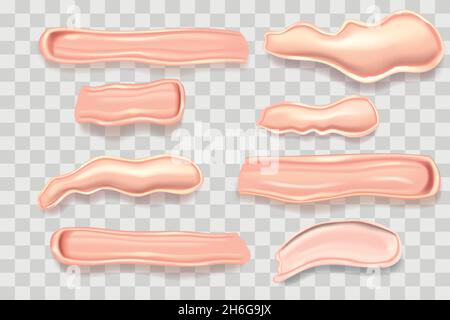 Vector kosmetische realistische feuchtigkeitsspendende Blob Set. Vektorgrafik Stock Vektor