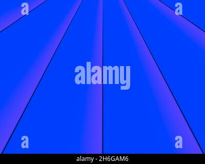 Abstrakter Hintergrund, blau lila Fluoreszenz geometrische dekorative künstlerische lebendige zeitgenössische horizontale Muster Stockfoto