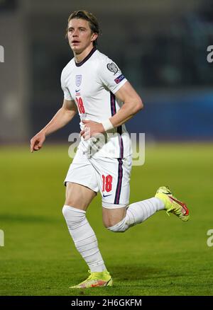 Der englische Conor Gallagher während des FIFA-WM-Qualifikationsspiel im San Marino Stadium, Serravalle. Bilddatum: Montag, 15. November 2021. Stockfoto