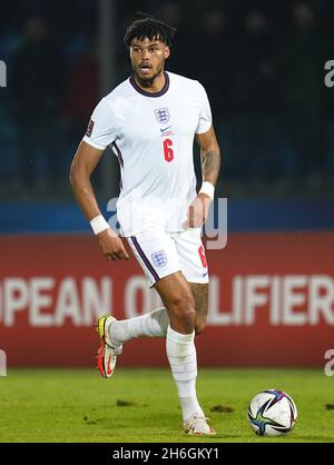 Das englische Tyrone Mings während des FIFA World Cup Qualifying-Spiels im San Marino Stadium, Serravalle. Bilddatum: Montag, 15. November 2021. Stockfoto