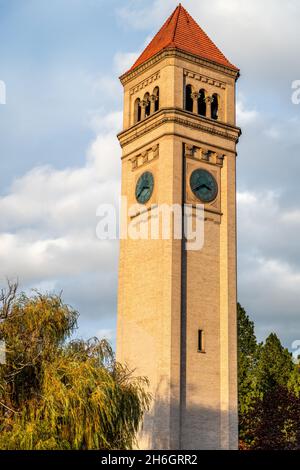 Clock Tower Im Riverfront Park. Spokane, Washington. Stockfoto