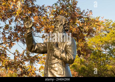 Das Reverend Father William Corby Denkmal auf der Hancock Avenue im Gettysburg National Military Park in Gettysburg, Pennsylvania, USA Stockfoto