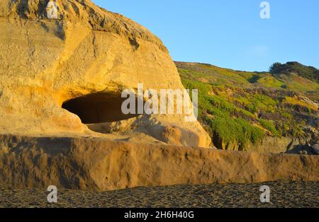 Ein Winternachmittag am Strand, Fort Funston CA Stockfoto