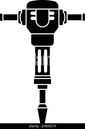 Jack Hammer Symbol Design Vorlage Vektor isolierte Illustration Stock Vektor