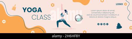 Yoga und Meditation Kopfbedeckung bearbeitbarer quadratischer Hintergrund geeignet für Social Media, IG Feed, Karte, Grüße, Print und Web-Internet-Anzeigen Stock Vektor