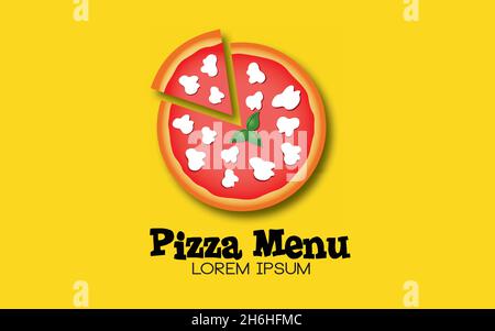 Pizza-Logo-Vorlage im Vektorformat Stock Vektor