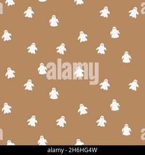 Niedliche Geist nahtlose Muster einfachen Hintergrund. Witziges Halloween Papier Design Stock Vektor
