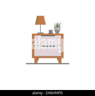Einfache moderne zeitgenössische Aktenschrank Vektor-Design-Illustration Stock Vektor