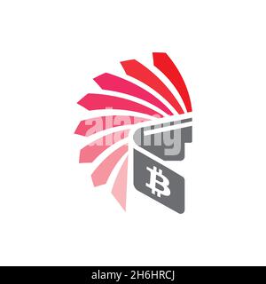 vektor-Design. Logo aus der Kombination von indischen Menschen und Brieftasche Logo erstellt. Stock Vektor