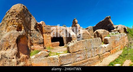 Archäologische Stätte von Tiermes, Montejo de Tiermes, Soria, Castilla y León, Spanien, Europa Stockfoto