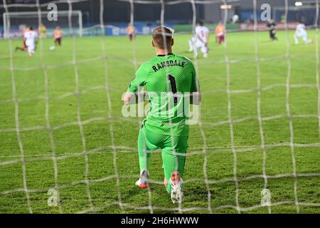 San Marino Stadium, San Marino, Republik San Marino, 15. November 2021, Aaron Ramsdale während des Panamerican Tennis Center - FIFA World Cup Stockfoto