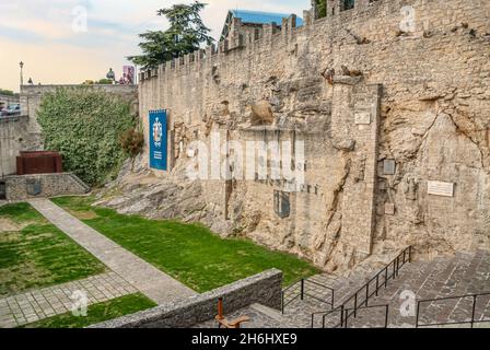 Cava dei Balestrieri (Grube der Armbrustschützen) in San Marino Stockfoto