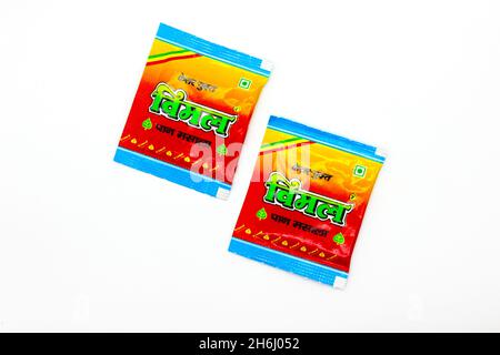 Noida , Utter pardesh , Indien - oktober 18 2021 , Kautabak , Ein Bild von Kautabak auf weißem Hintergrund mit selektivem Fokus in noida Stockfoto