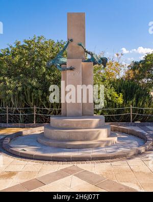 Floriana, Malta - 12th 2021. November: Anzac Memorial zum Gedenken an die australischen und neuseeländischen Truppen, die während der beiden Weltkriege gefallen sind. Stockfoto