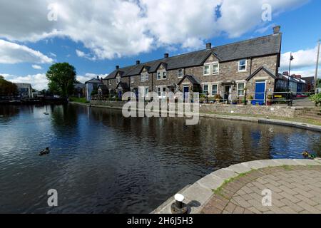 Brecon Basin, Monmouthshire and Brecon Canal, Brecon, Powys, Wales. Stockfoto