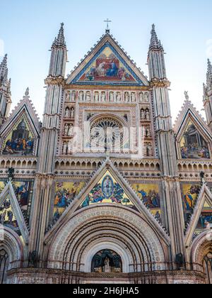 Detail der Kathedrale (Duomo, Orvieto, Umbrien, Italien, Europa Stockfoto