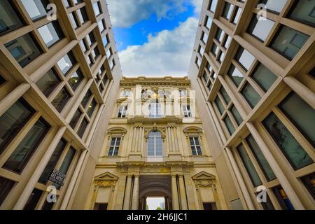 Portal im Innenhof der Passage, das Berliner Schloss (Humboldt Forum, unter den Linden, Berlin, Deutschland, Europa Stockfoto