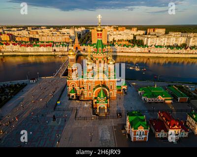 Luftaufnahme von Yoshkar-Ola, Region Mari El, Russland, Europa Stockfoto