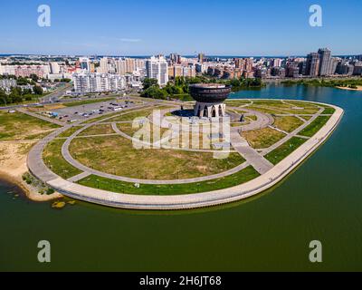 Luftaufnahme des Kasaner Hochzeitspalastes, Kasan, Republik Tatarstan, Russland, Europa Stockfoto