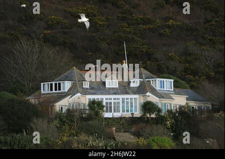 Die abgelegene Heimat der Sängerin Kate Bush an der Küste von South Devon. Stockfoto