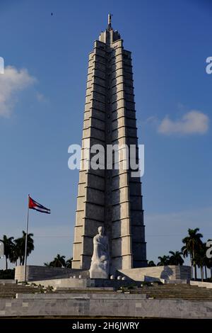 Jose Marti Denkmal auf der Plaza de la Revolucion (Revolutionsplatz, Havanna, Kuba, Westindien, Mittelamerika Stockfoto