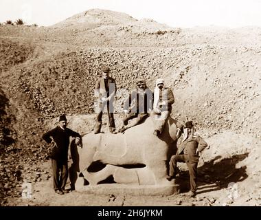 Löwe von Babylon, Irak, dieses Foto stammt vom 23. Februar 1898 Stockfoto