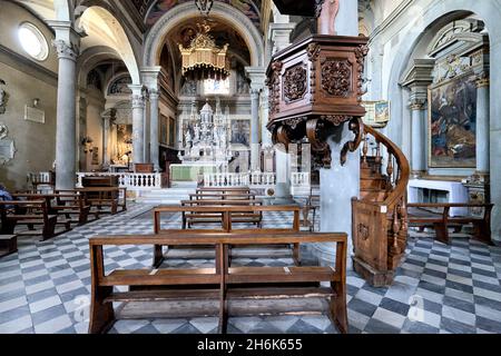 Cortona Arezzo Toskana Italien. Cattedrale di Santa Maria Assunta (Kathedrale) Stockfoto