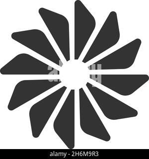 Vektor für flache Design-Vorlagen für das Fan-Symbol-Logo Stock Vektor