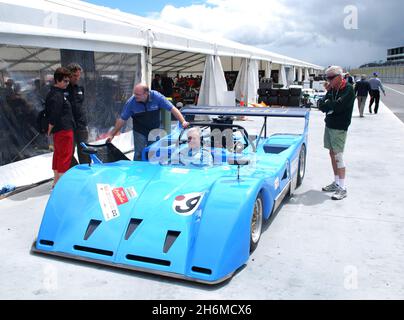 Richard Dodkins aus Großbritannien, mit dem Can am-Auto vom 717. MÄRZ, Hampton Downs Bruce McLaren Festival am 22. Januar 2010 Stockfoto