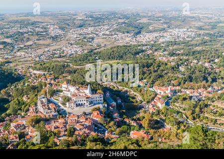 Luftaufnahme der Stadt Sintra in Portugal Stockfoto