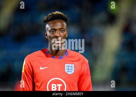 San Marino Stadion, San Marino, Republik San Marino, 15. November 2021, Englands Tammy Abraham während der WM-Qualifikation in Katar 2022 - San Mari Stockfoto